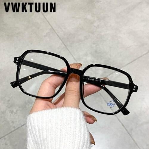 VWKTUUN Blue Light Blocking Glasses Square Eyeglasses Women Men Optical Glasses Frames Anti Blue Light Glasses Myopia Glasses