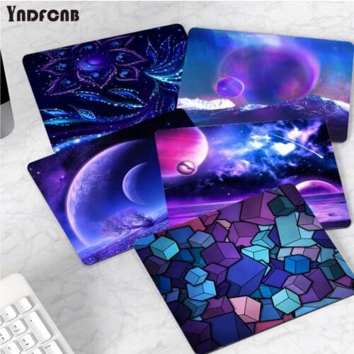 YNDFCNB Cool New Blue Purple Cloud Space small Mouse pad PC Computer mat Top Selling Wholesale Gaming Pad mouse