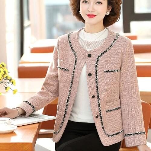 Spring autumn fashion clothes for women comfortable joker trench coat gold wire lattice o-neck casual lady coat plus size pink