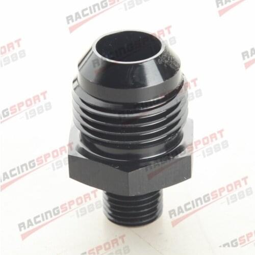 -10 AN AN10 AN-10 Male Flare To M12x1.0 Metric Straight Fitting Black