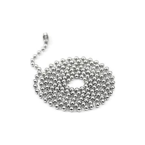 100 pcs 2.4mm 20inch Stainless Steel Ball Beads Chain Necklace,Ball Chain KEYCHAIN Bead Chain