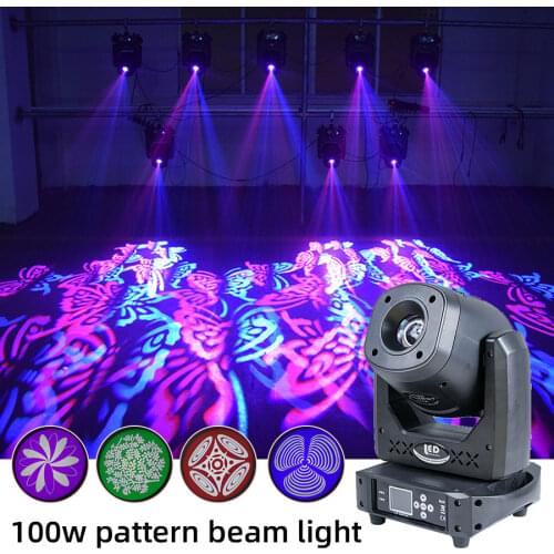100W 7 Colors+8 Gobos Led Spot Dmx 512 15Ch Moving Head Stage Lights Focus 5 Facet Prism Effect Lightings