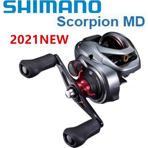 2021 New SHIMANO SCORPION MD 300XG 301XG 300XGLH 301XGLH Baitcasting Fishing Reel Low Profile Long Cast Saltwater Reel