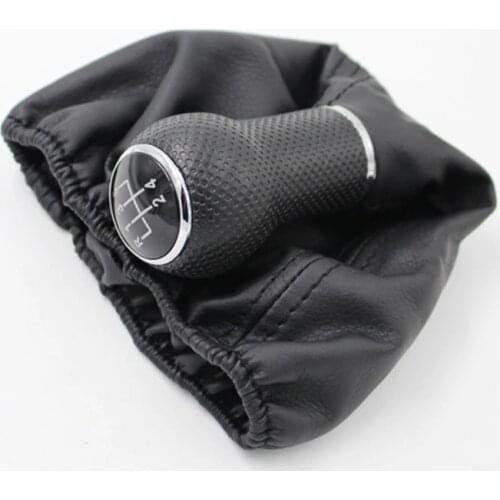 5 and 6 Speed Car Gear Shift Knob Gaiter Boot Cover for Volkswagen Golf 3 MK3 LUPO POLO Short type 12mm Black stitching
