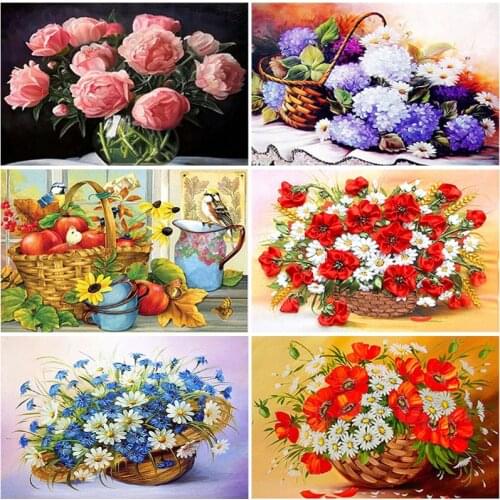 5D Diamond Painting Lilac Flower Cross Stitch KIt DIY Mosaic Embroidery Full Square Round Rhinestone Home Decoration Accessories