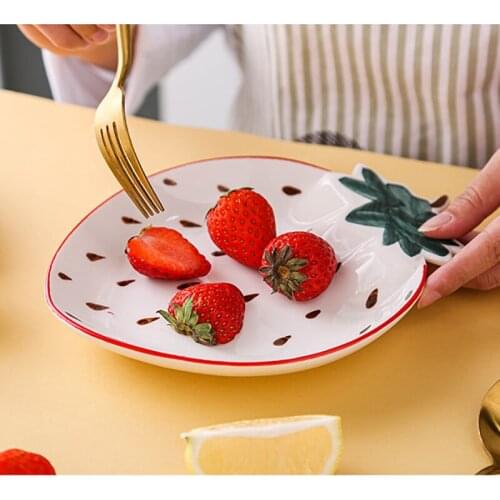 Pineapple Banana Dish Tableware Plate Creative Ceramic Rice Plate Cute Fruit Plate Tropical Style Nordic Food Plate Personality