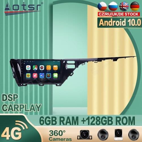 For Toyota Camry 2018 - 2019 Android Car radio Player GPS Navigation 360 camera Auto Stereo Multimedia Video DSP carplay 4G SIM