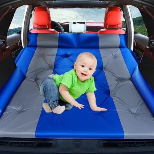 Car Inflatable Bed Travel Mattress Air Bed Rear Row Car Sleeping Pad Multifunctional Sofa Pillow Outdoor Camping Mat Cushion