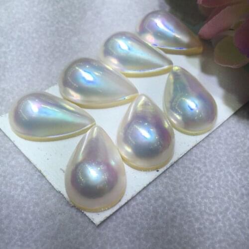 One piece 4A loose beads Salt Sea Pearl MABE drop white/blue/pink wholesale for DIY for jewelry