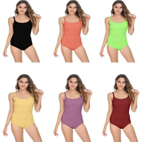Sling One-Piece Swimsuit Womens Solid Color Thin Swimsuit Sexy Classic Swimsuit Summer Beach Swimsuit