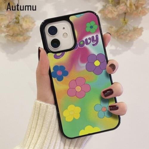 Phone Case for iPhone 12 mini X XS XR 11 Pro Max SE 2020 5 6S 7 8 Plus Samsung Galaxy S8 S9 S10 S20 S21 70s Groovy Cover