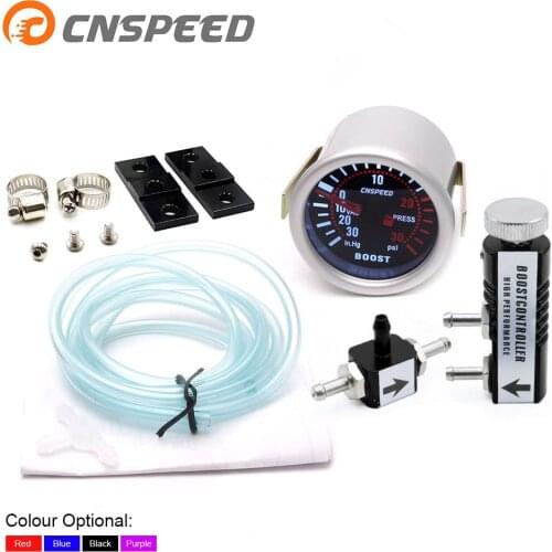 CNSPEED 52mm Boost Gauge PSI with Turbo Con Roller Kit 12V Racing Car Turbo Boost Aut Gauge Car Meter YC101309