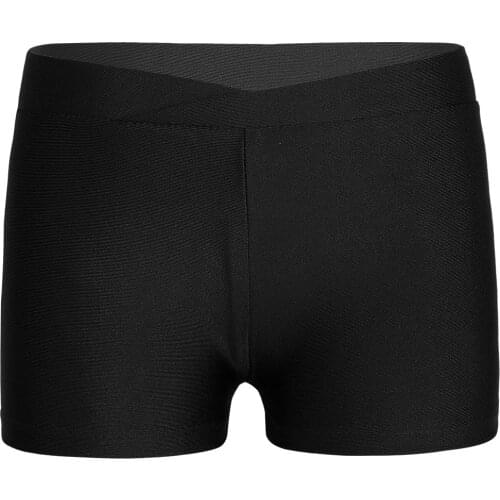 Kids Girls Children V-front Waistband Boy-cut Shorts Bottoms For Ballet Dance Sports Yoga Gymnastics Workout Dancewear 2-14Y