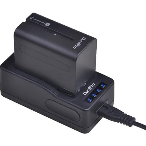 DuraPro 1x7200mAH NP-F960 NP-F970 Camera Batteries +LED Ultra Rapid Charger for Sony DCR-VX2100,DSR-PD150,PD170,FDR-AX1,HDR-AX20