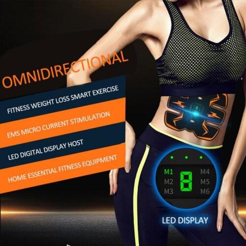 EMS Abdominal Muscle Stimulator Trainer Abs Wireless Body Leg Arm Belly Exercise Electric Simulators Fitness Equipment Home Gym