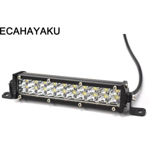 ECAHAYAKU 7 inch LED Work Light Bar 60W Spot Beam 12V 24V Off Road LED bar 4WD ATV UTV UAZ UTE Boat fog lights, 1 year warranty
