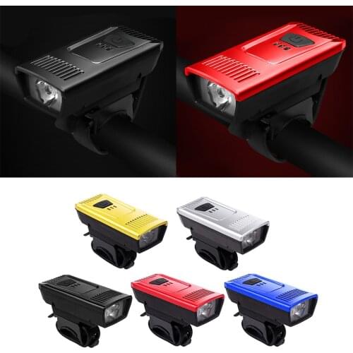 Bicycle USB Rechargeable Head Light Flashlight 55 Lumens Handlebar Lamp Torch Lights Cycling Scooter Rear Lamp Torch Lantern