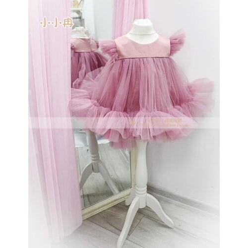 Customized Baby Girls Dresses Tulle Kids Birthday Dress Christmas Party Dress Girls Princess Ball GownsPhotography Prop