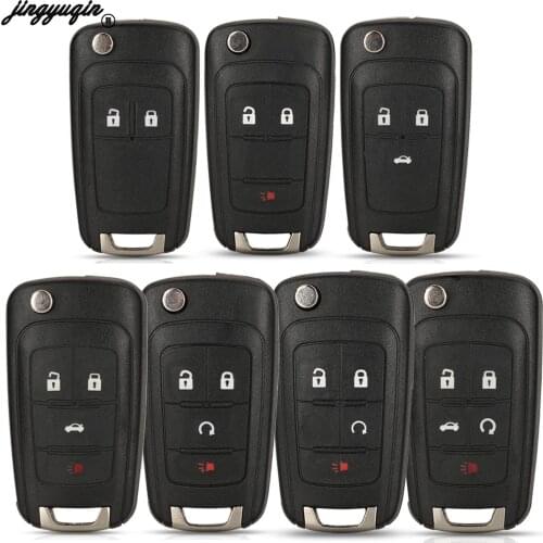 Jingyuqin 10pcs Key Shell for VAUXHALL OPEL Insignia Astra J Zafira C Mokka 2/3/4/5 BNT Car Control Fob Case Housing HU100 Blade
