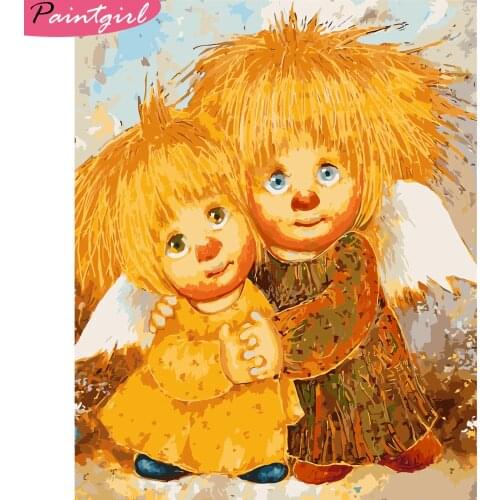 Picture By Numbers Kits Drawing On Canvas Sunshine Angel HandPainted Painting Art Gift DIY Home Decoration VA-1256