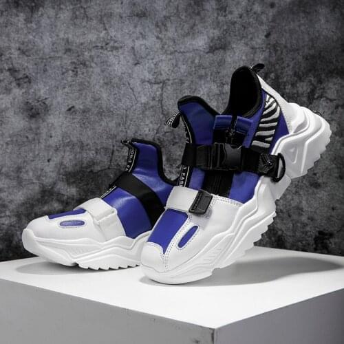 2019new autumn men shoes casual sneakers fashion trend Leather surface shoes male comfortable Thick bottom teen hip hop shoes