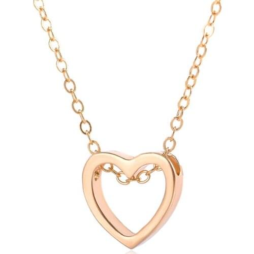 Fashion Love Necklace Women paragraph clavicle Necklace Gold Peach Heart Pendant Necklace Jewelry