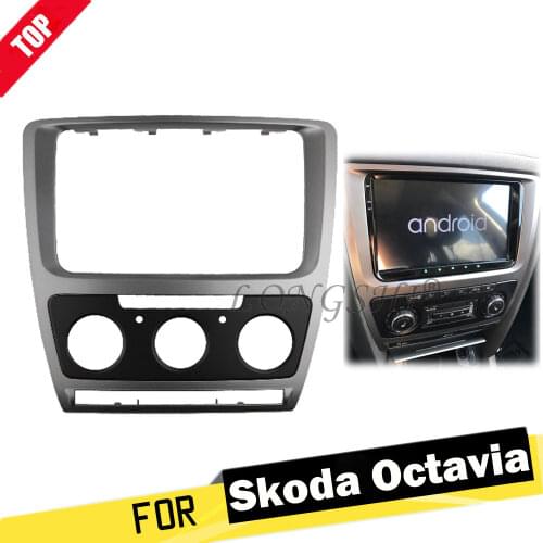 LONGHSI 2 Din Radio Fascia for Skoda Octavia Audio Stereo Panel Mounting Installation Dash Kit Trim Frame Adapter 2din