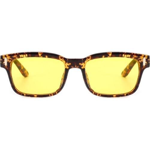 Cyxus Blue Light Blocking Computer Glasses Anti Eye Strain Men/Women Eyewear Yellow lens Rectangle Frame -8084