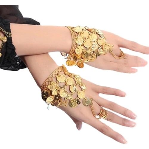 Dance Wear Bollywood Jewelry for Dance Bracelets 1 Pair Jewelry Set Indian Jewelry Accessories