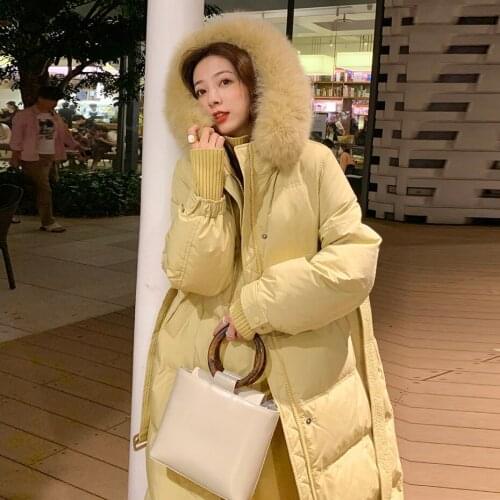 Long Winter Coat Women Parkas Plus size clothing 2020 Elegant Cotton Liner yellow puffer jacket Solid Black beige new