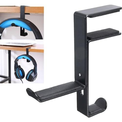 Durable Earphone Hanger Black Headphone Holder Headset Wall PC Monitor Stand Hook Portable Headphone Accessories