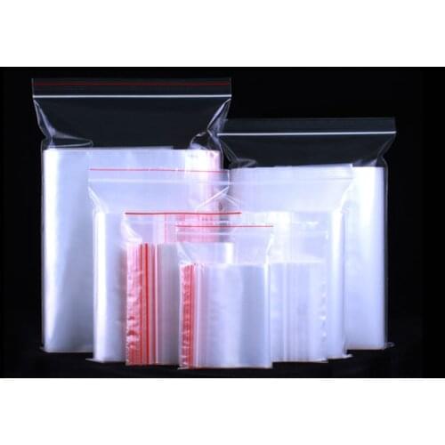50pcs Transparent Zipper Bags Reusable High Quality Jewellery/food Storage Bag Dustproof Plastic Bag Hotel Kitchen Zipper Bag