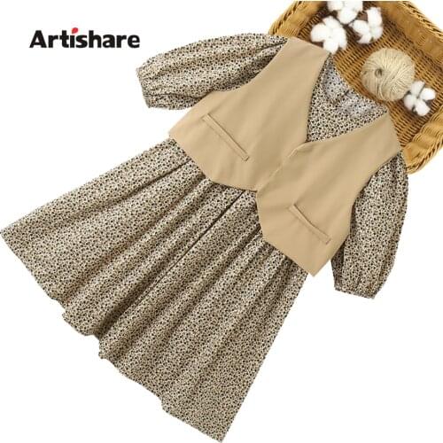 Teen Girls Clothing Vest + Dress Tracksuits For Girls Casual Style Tracksuit Girl Spring Autumn Childrens Tracksuits