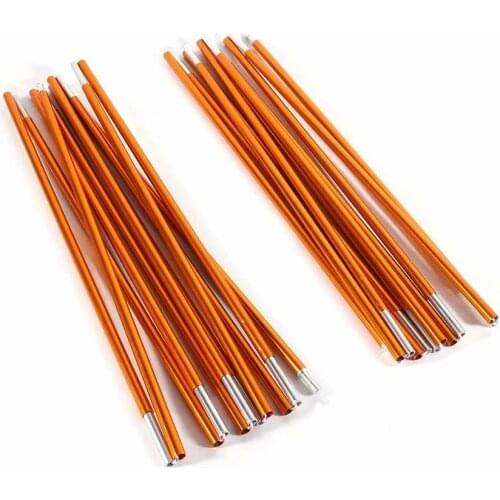 US 2pcs Tent Pole 4M Outdoor Camping Tent Bar Rod Aluminium Alloy Hiking Camping Canopy Awning Tent Pole Support Rod