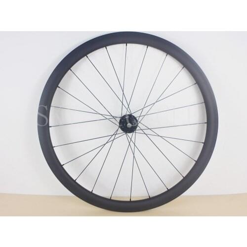 Road Disc carbon bike Front wheel Tubular 38mm x 25mm ultra light aero spokes D771SB 15mm thru axle cx carbone bicycle wheel