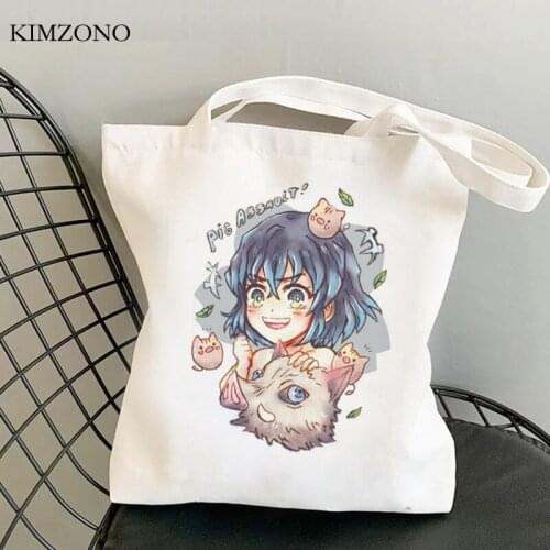 Demon Slayer Kimetsu No Yaiba shopping bag recycle bag grocery bolso bolsas de tela bag foldable fabric boodschappentas sacolas