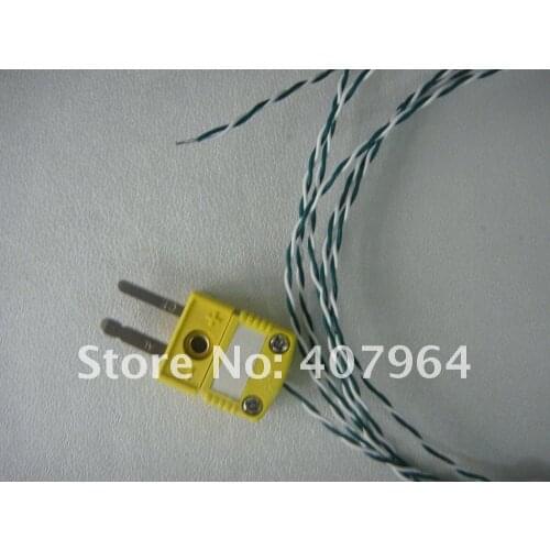 K Type Exposed thermocouple with Fitted OMEGA Connector ,2*0.2mm, length 2000mm