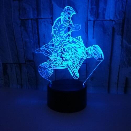 USB LED 3D Lamp Motorcycle Sensor Night Light For Kid Bedroom Decoration Atmosphere Gift