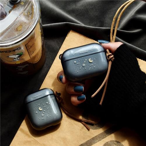 Starry Meteor Moon Shell for AirPods 1 2 Wireless Bluetooth Headset Protective Case for AirPods Pro Transparent Soft Case Ins