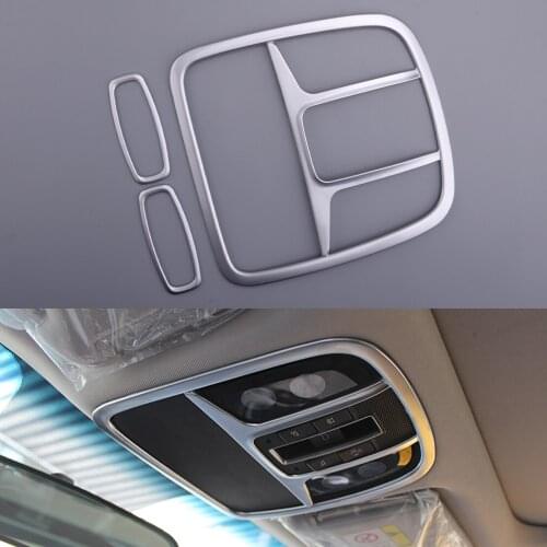 1Set Silver Plastic Car Front&Rear Roof Reading Light Lamp Cover Trim Fit For Kia Sorento 2016 2017 2018 2019 2020