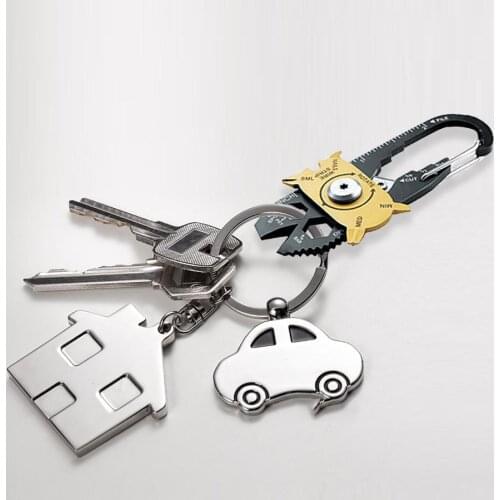 Isfriday 1 PCS Innovative 20-in-1 Steel Wrench Screwdriver EDC Keychain Multi-functional Accessories Outdoor Small Tool #S3T9