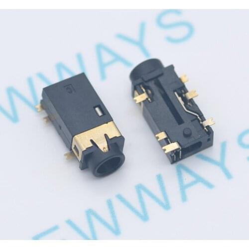 10Pcs 311 4.0 3.5 Headphone Jack 3+3 Patch 6Pin With Six Foot Patch Headsets Socket