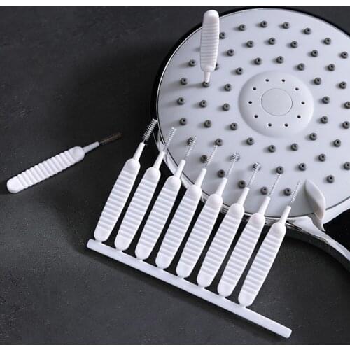 10pcs Anti Clogging Spout Small Brush Bathroom Shower Head Nozzle Cleaning Brush Set for Household Cleaning Supplies