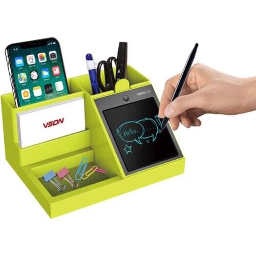 2019 New Multi-function Pen Holder Creative Fashion Office Storage Simple Student Stationery Pen Holder with LCD Pen Tablet