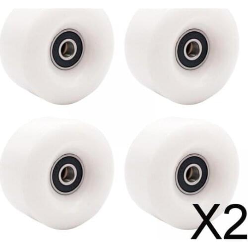 2xInline Skate Wheel PU Wear-Resistant 58mm 82A Wheels Replacement White
