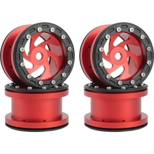 4Pcs Metal 2.2 Beadlock Wheel Rim Hub for 1/10 RC Crawler Car Axial SCX10 RR10 Wraith 90048 Traxxas TRX4 TRX6