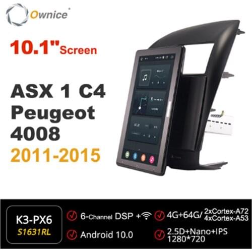 Ownice 720P Android 10.0 Car Radio ForMitsubishi ASX 2011 2012 2013 2014 Video Auto Multimedia head Unit 10.1" IPS Rotatable