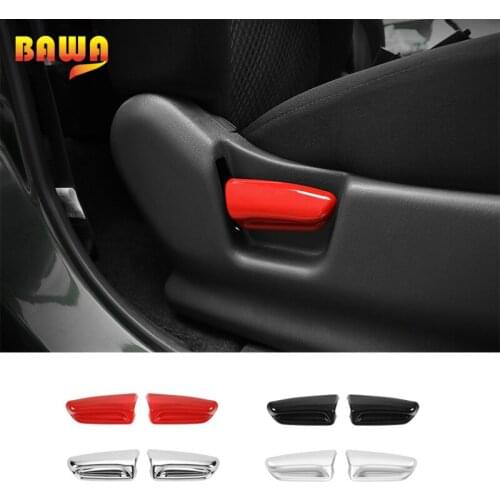 BAWA ABS Car Seat Adjusting Button Knob Switch Cover Decoration Stickers for Suzuki Jimny 2007-2017 Interior Mouldings