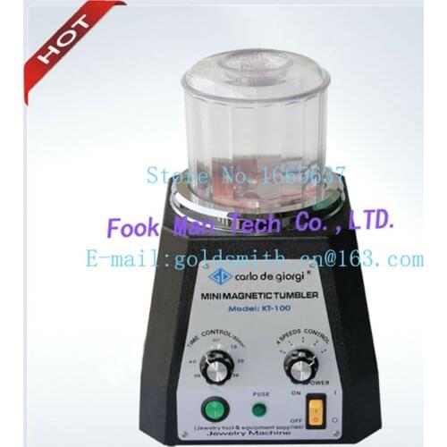 Free Shipping 220V Jewelry Polishing Machine CARLO DE GIORGI Mini Magnetic Tumbler