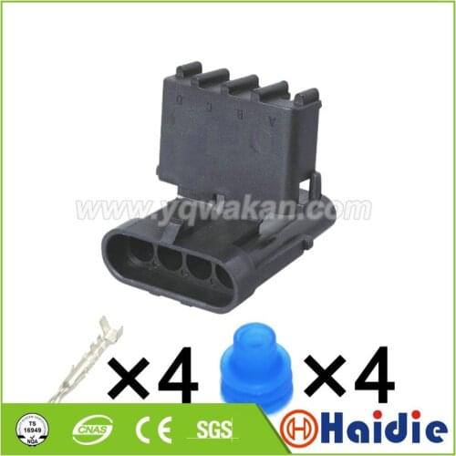 Free shipping 5sets 4pin delphi auto 2.5mm wiring plug electrical waterproof cable harness connector 12010974